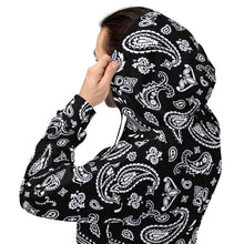 Load image into Gallery viewer, Black Bandana Hoodie