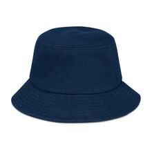 Load image into Gallery viewer, Denim Bucket Hat with Embroidered Logo
