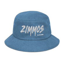 Load image into Gallery viewer, Denim Bucket Hat with Embroidered Logo