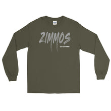 Load image into Gallery viewer, Men’s Long Sleeve Shirt Gray Print
