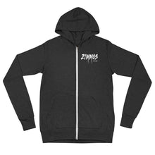 Load image into Gallery viewer, White Print Zip Hoodie