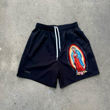 Load image into Gallery viewer, Virgen De Guadalupe Shorts Black
