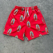 Load image into Gallery viewer, Virgen De Guadalupe Shorts Red
