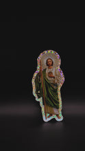 Load and play video in Gallery viewer, San Judas Tadeo Glitter Sticker

