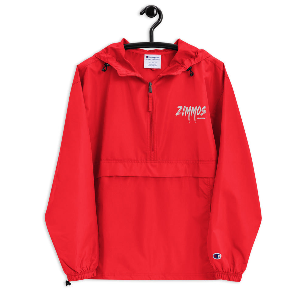 Champion packable shops anorak jacket red